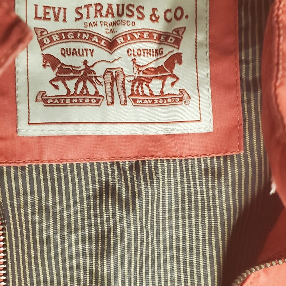Levis mens denim jacket small Red Full Zip with hi - Picture 3 of 10